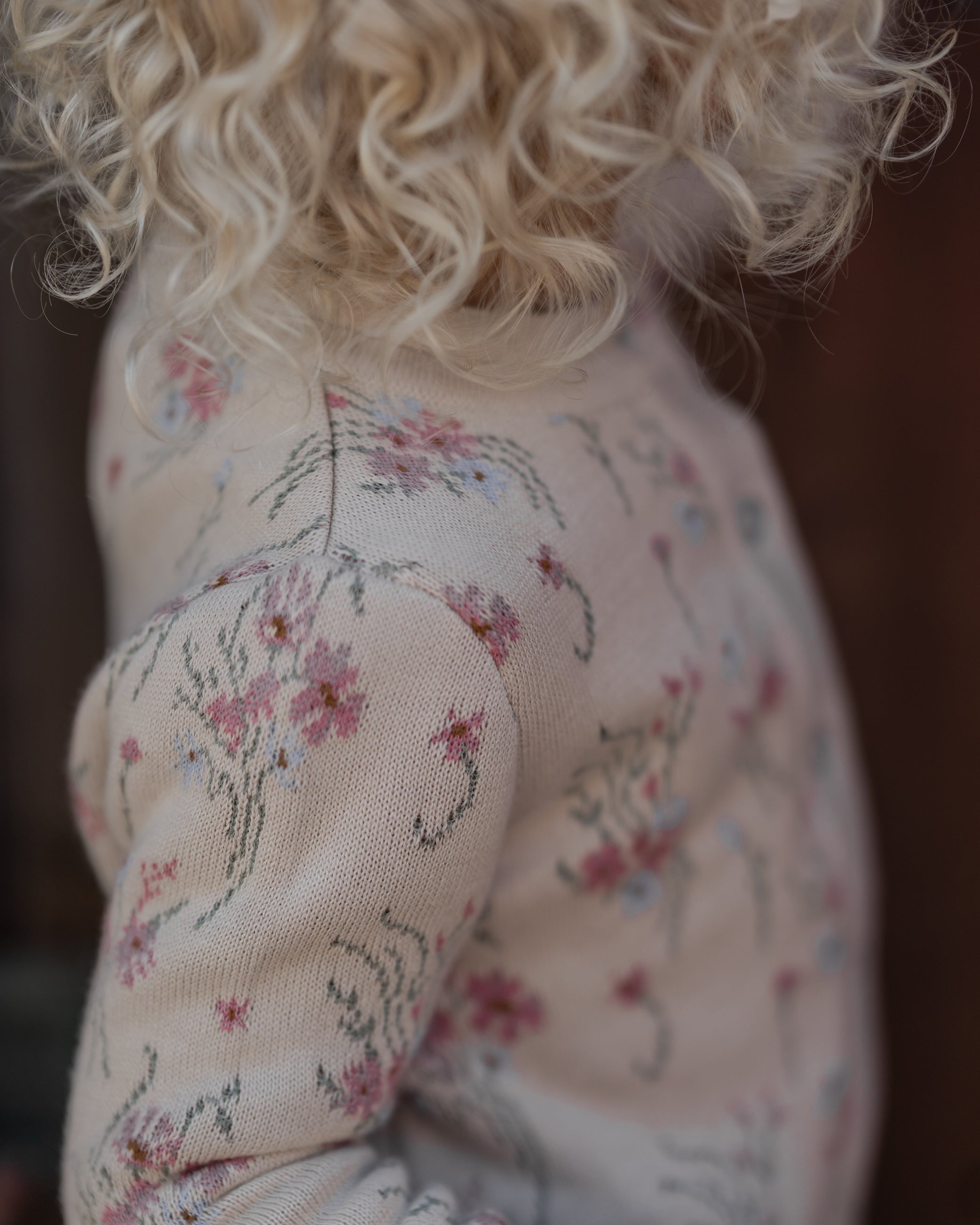 HANEVILD | Blomster strikkejakke