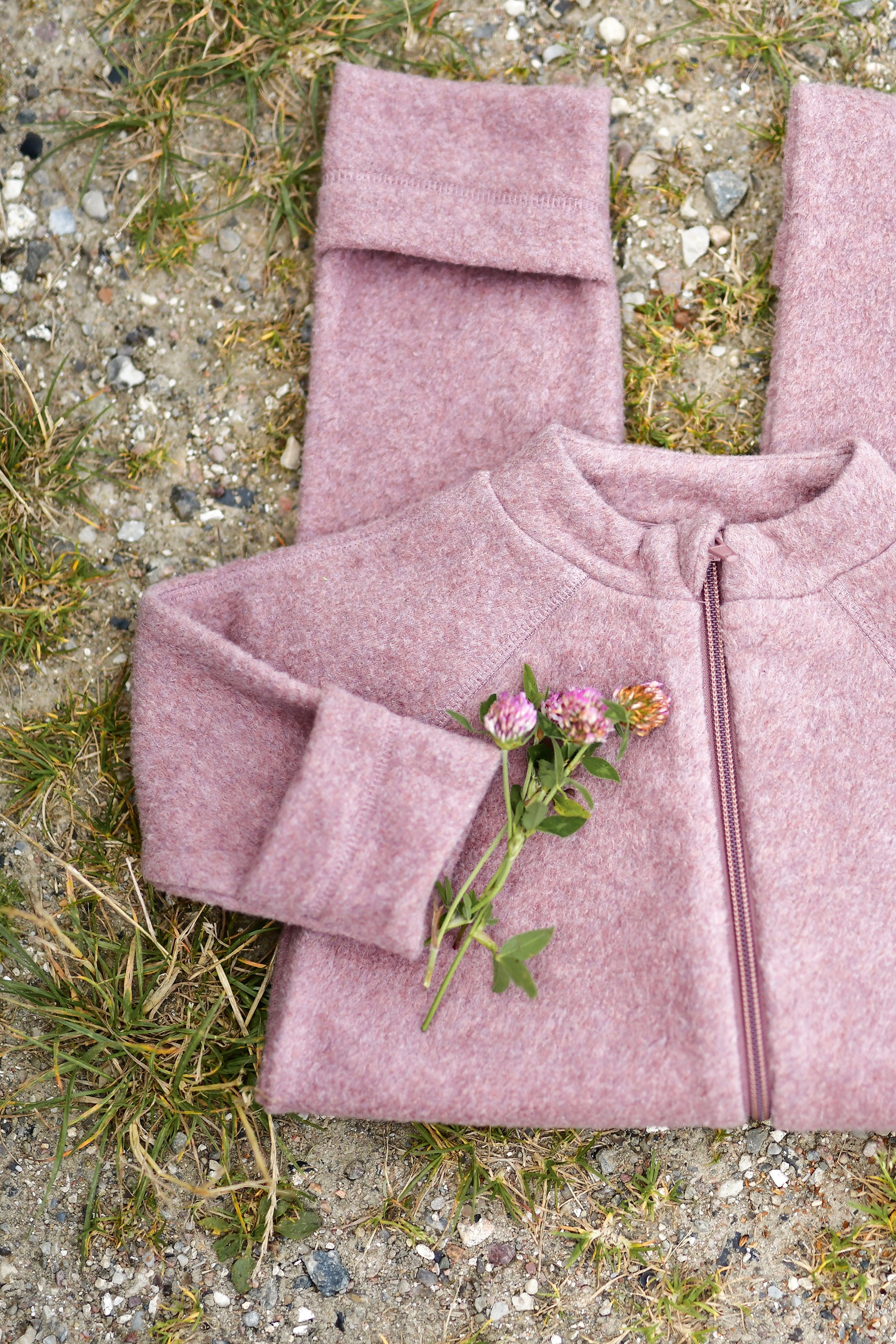 MIKK-LINE | Heldress i bomullsfleece med oppbrettbare mansjetter