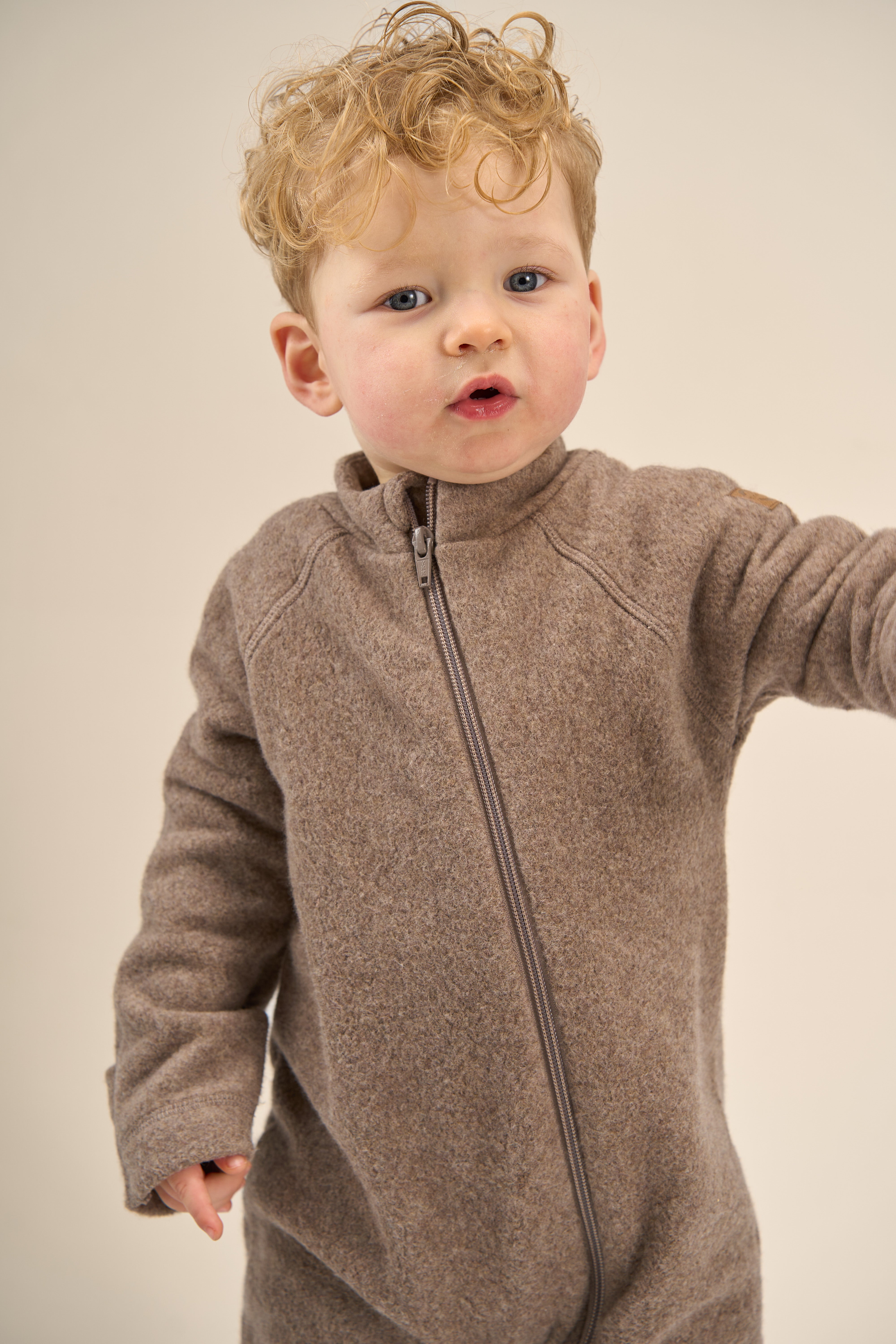 MIKK-LINE | Heldress i bomullsfleece med oppbrettbare mansjetter