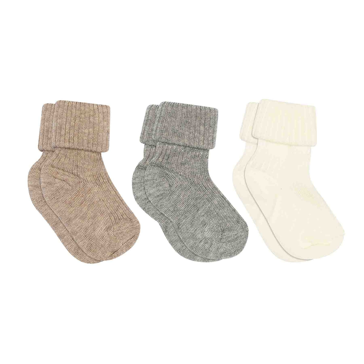 MPkids | Bomullsrib babysokk - 3-pack
