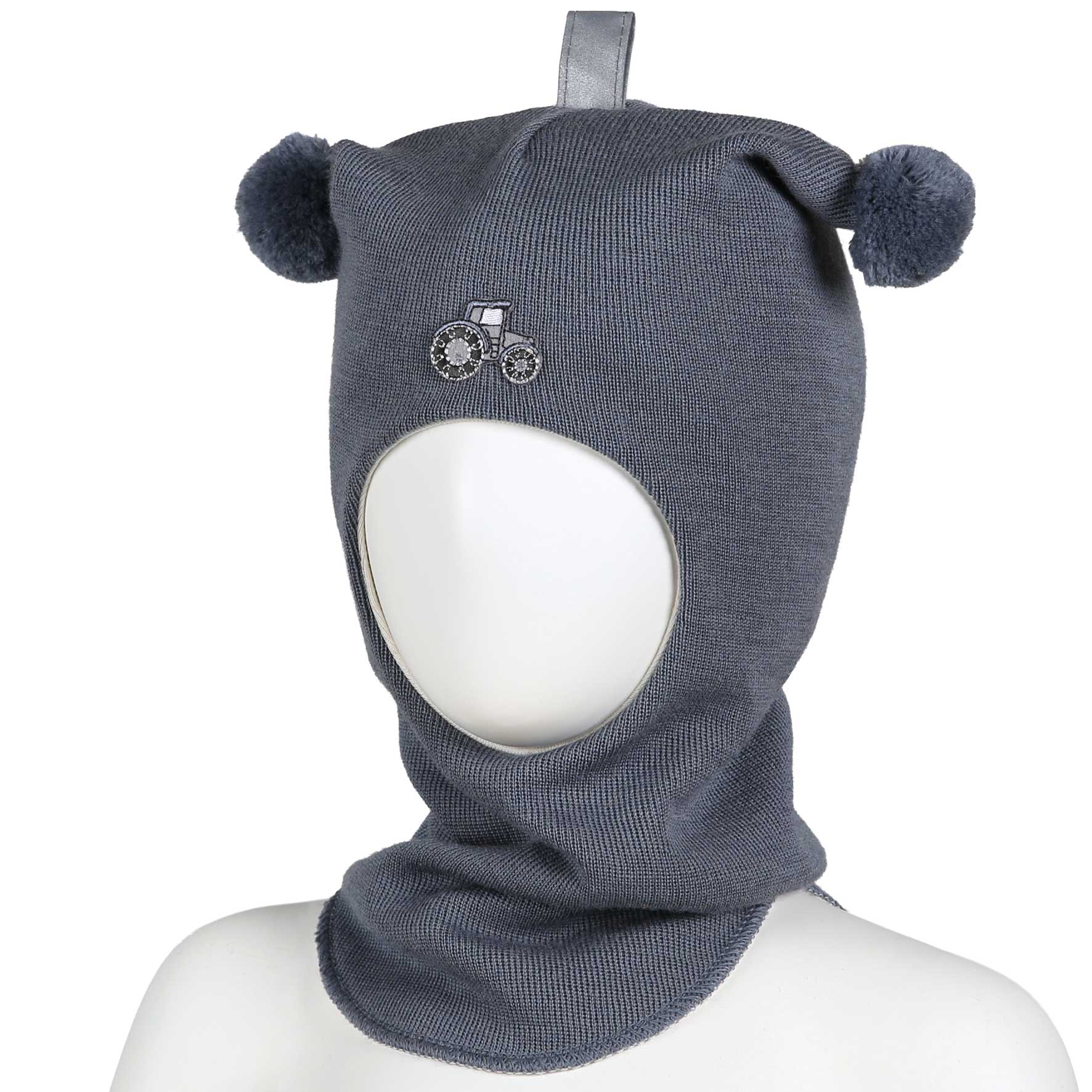 KIVAT | Balaclava i ull med traktor og dusker