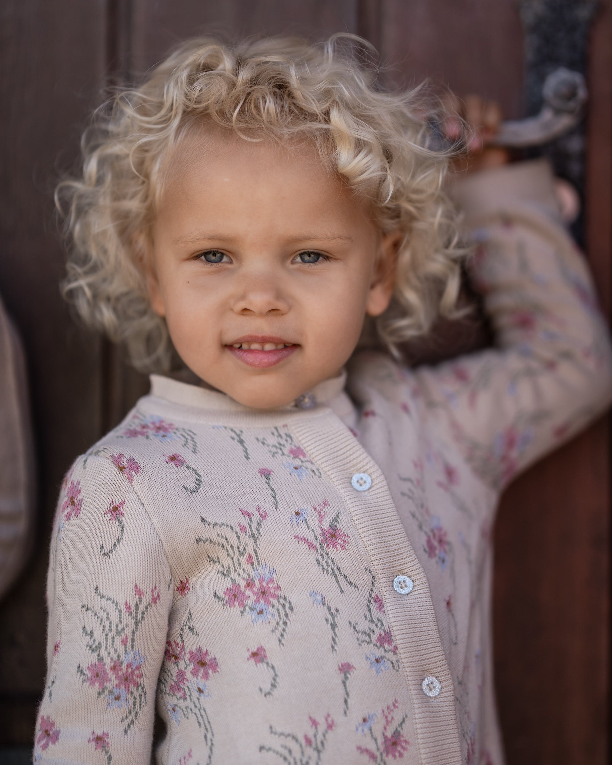 HANEVILD | Blomster strikkejakke